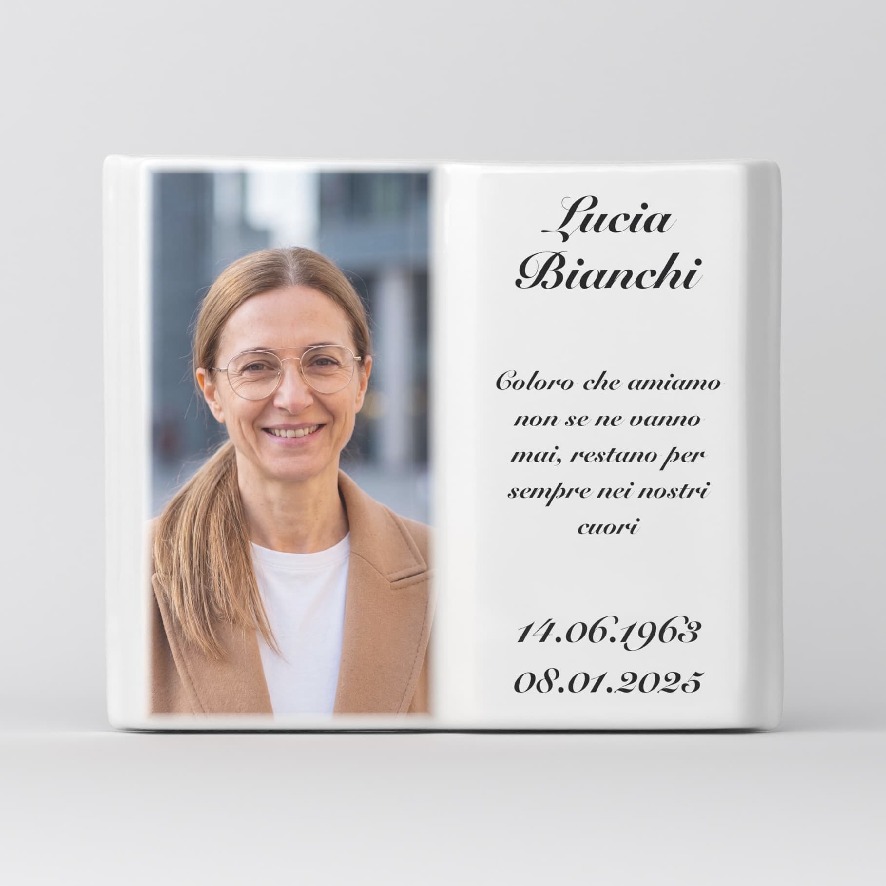 Fotoceramica per lapidi personalizzata - Libro